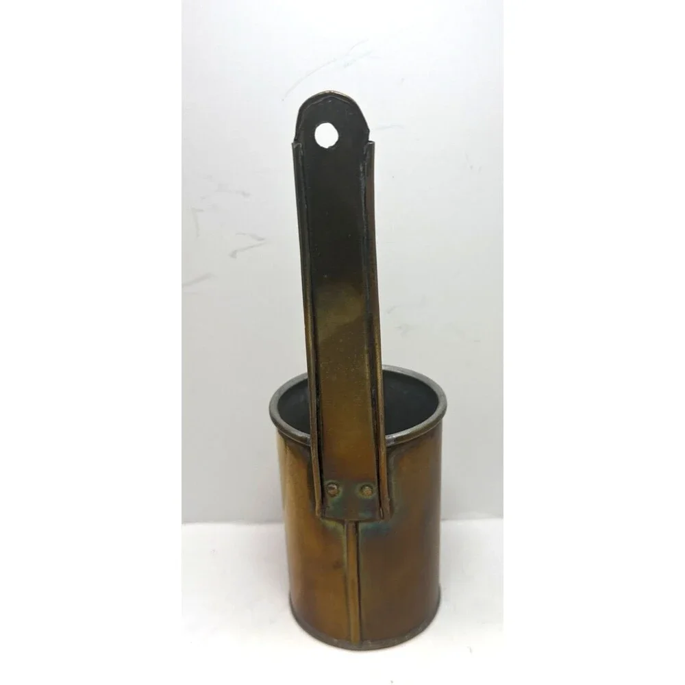 Vintage Copper and Brass Nesting Measuring Stackable Hanging Cups Ladle Quarts